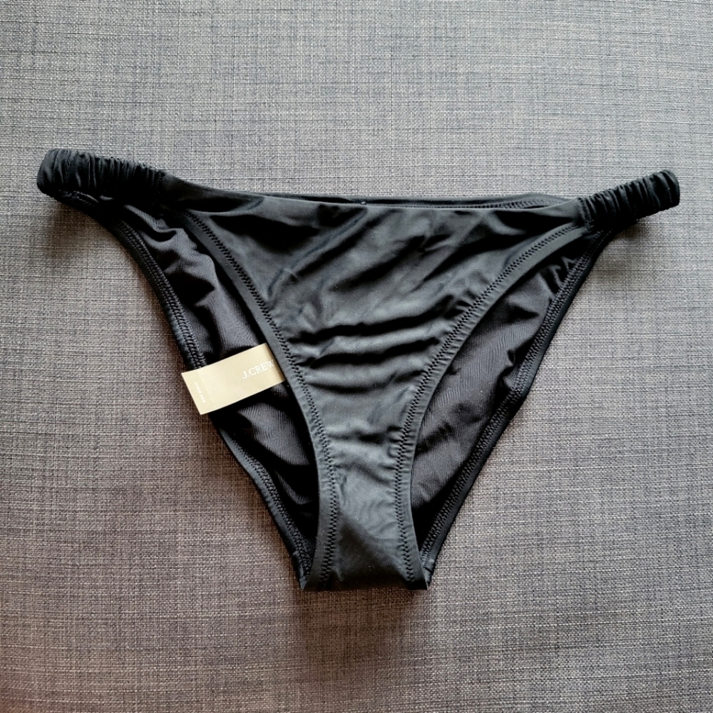 NWT J. Crew Black Bikini Bottoms